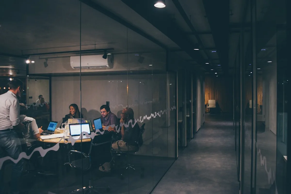 Business professionals in a technology procurement meeting