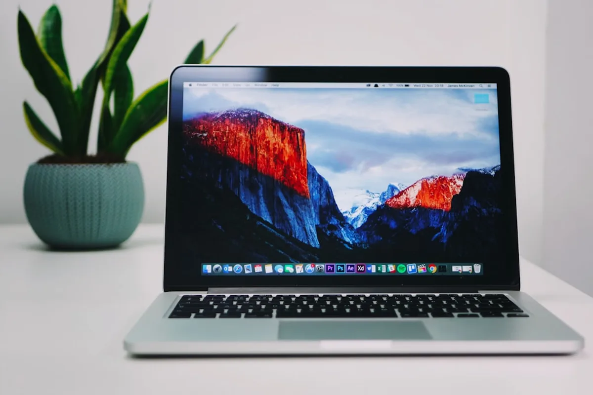 Laptop computer on a professional desk workspace
